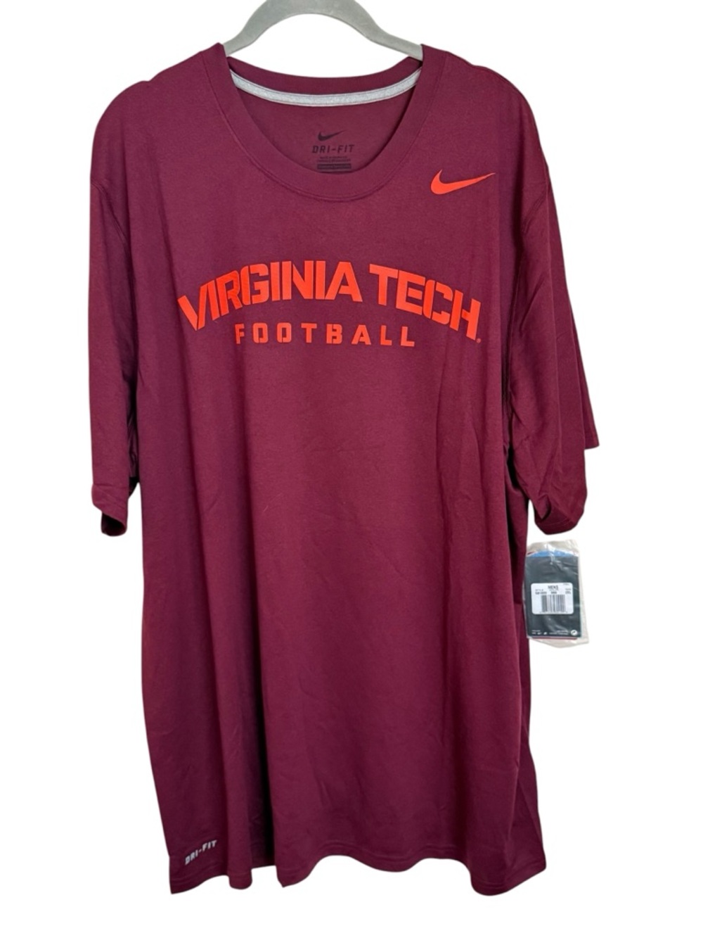 Nike Dri-Fit Virginia Tech Football T-Shirt | Men's 2XL